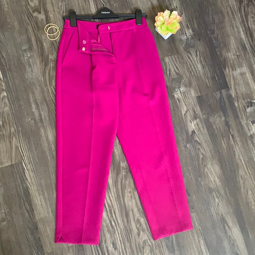 Topshop fuchsia dress crop pants 💗